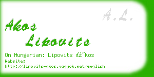 akos lipovits business card